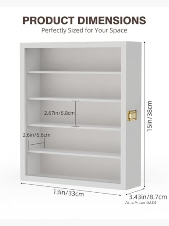 5-Tier Sunglasses Organizer Wall Mounted Wood Eyewear Case Display Box main image 4